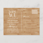 Rustieke Baby Dank u Foto Post Kaart (Achterkant)