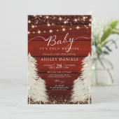 Rustieke Baby Het is koud buiten Baby shower Kaart (Staand voorkant)