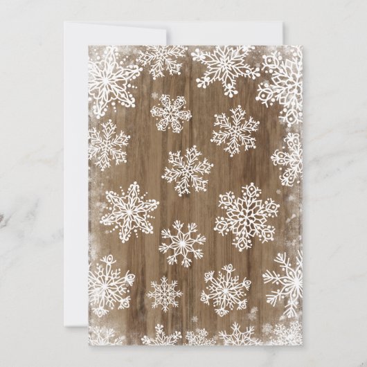 Rustieke Baby Het is koud buiten Baby shower Kaart (Achterkant)