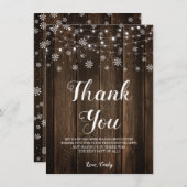 Rustieke Baby Het is koud buiten de winter Bedankkaart (Voorkant / Achterkant)