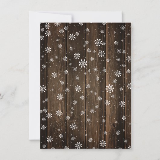 Rustieke Baby Het is koud buiten de winter Bedankkaart (Achterkant)