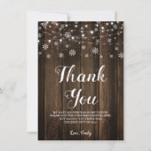 Rustieke Baby Het is koud buiten de winter Bedankkaart (Voorkant)