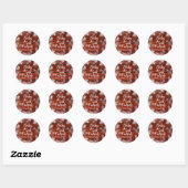 Rustieke Baby het is koud buiten Winter Baby showe Ronde Sticker (Vel)