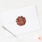 Rustieke Baby het is koud buiten Winter Baby showe Ronde Sticker (Envelop)