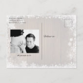 Rustieke Baby het is koud buiten Winter Baby showe Uitnodiging Briefkaart (Achterkant)