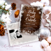 Rustieke Baby het is koud buiten Winter Baby showe Uitnodiging Briefkaart