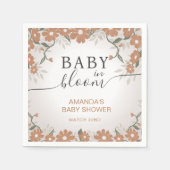 Rustieke Baby in Bloom Flowers Daisy Shower Servet (Voorkant)