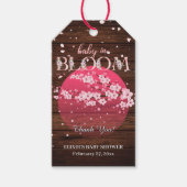 Rustieke Baby in Bloom Sakura Cherry Blossom Cadeaulabel (Voorkant)