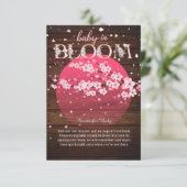 Rustieke Baby in Bloom Sakura Cherry Blossom Informatiekaartje (Staand voorkant)