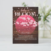 Rustieke Baby in Bloom Sakura Cherry Blossom Informatiekaartje (Staand voorkant)