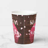Rustieke Baby in Bloom Sakura Cherry Blossom Papieren Bekers (Rechts)