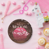 Rustieke Baby in Bloom Sakura Cherry Blossom Papieren Bordje (Feest)