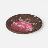 Rustieke Baby in Bloom Sakura Cherry Blossom Papieren Bordje (Gekanteld)