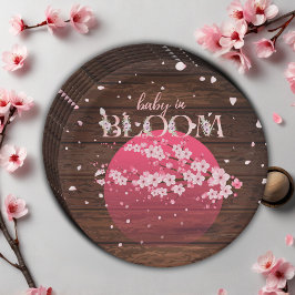 Rustieke Baby in Bloom Sakura Cherry Blossom Papieren Bordje