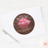 Rustieke Baby in Bloom Sakura Cherry Blossom Ronde Sticker (Envelop)