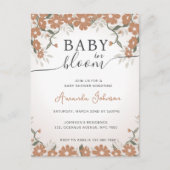 Rustieke Baby in Bloom Shower Genderneutraal Briefkaart (Voorkant)