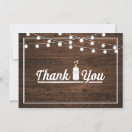 Rustieke Baby is het brouwen van Baby shower dank  Bedankkaart