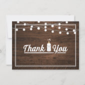 Rustieke Baby is het brouwen van Baby shower dank  Bedankkaart (Voorkant)