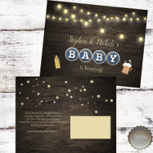 Rustieke Baby is het brouwen van goud Baby shower