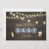 Rustieke Baby is het brouwen van goud Baby shower Kaart (Voorkant)