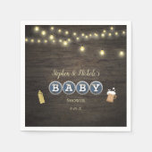 Rustieke Baby is het brouwen van goud Baby shower Servet (Voorkant)