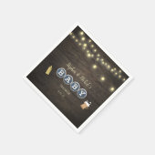 Rustieke Baby is het brouwen van goud Baby shower Servet (Hoek)