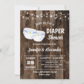 Rustieke Baby luierdouche Kaart (Voorkant)