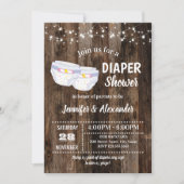 Rustieke Baby luierdouche Kaart (Voorkant)