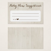Rustieke Baby Naam Suggesties Kaart voor Baby show (Voorkant /achterkant)