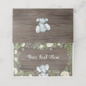 Rustieke Baby Olifant / Oerwoud Safari groen Plaatskaartje (Buitenkant ongevouwen)