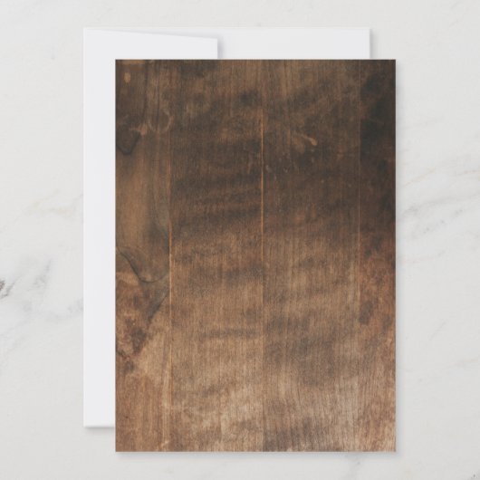 Rustieke BABY-Q picknick zonnebloem geruite hout Kaart (Achterkant)