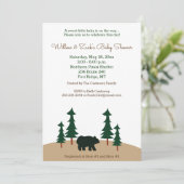 Rustieke Baby shower Beer Pine Tree Kaart (Staand voorkant)