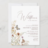 Rustieke Baby Shower met een Wilde Bloem Kaart (Voorkant)