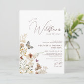 Rustieke Baby Shower met een Wilde Bloem Kaart (Staand voorkant)