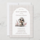 Rustieke baby shower met vogels kaart (Voorkant)