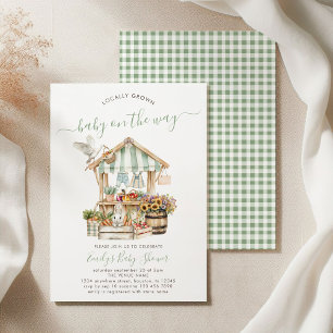 Rustieke Baby Shower op de Boerenmarkt met Lokale  Kaart