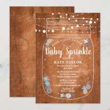 Rustieke baby sprinkle metson jar kerstverlichting