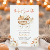 Rustieke Baby Sprinkle Pumpkin Carriage Baby showe Kaart