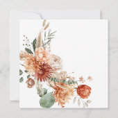 Rustieke Baby Sprinkle Sinaasappel Wildflower Baby Kaart (Achterkant)