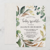 Rustieke baby strooien genderneutraal bos kaart (Voorkant / Achterkant)