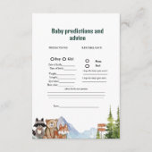 Rustieke baby voorspelling Baby shower spel Kaart (Voorkant)