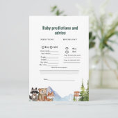 Rustieke baby voorspelling Baby shower spel Kaart (Staand voorkant)