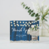 Rustieke Baby's Adem Bloemen Kruik Marine Schuur D Briefkaart (Staand voorkant)