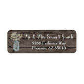 Rustieke baby's adem bloemenland  hout etiket (Voorkant)