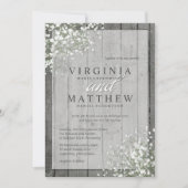 RUSTIEKE BABY'S ADEM BRUILOFT UITNODIGING (Voorkant)