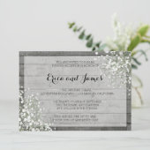 RUSTIEKE BABY'S AVONDUITNODIGING KAART (Staand voorkant)