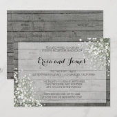 RUSTIEKE BABY'S AVONDUITNODIGING KAART (Voorkant / Achterkant)