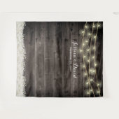 Rustieke Baby's Breath Bloemenschuur Trouwachtergr Wandkleed (Voorkant (horizontaal))