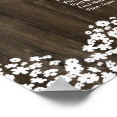 Rustieke Babys Breath Bruiloft 17 Tafel Zitgrafiek Poster (Hoek)