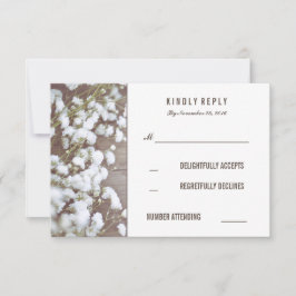 Rustieke Baby's Breath Bruiloft RSVP Kaarten Kaartje